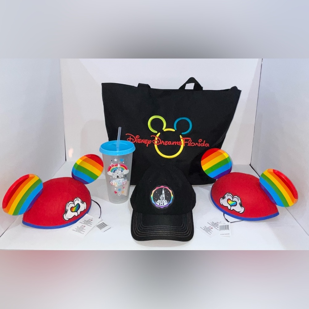 Disney Black Tote with Pride Accessories